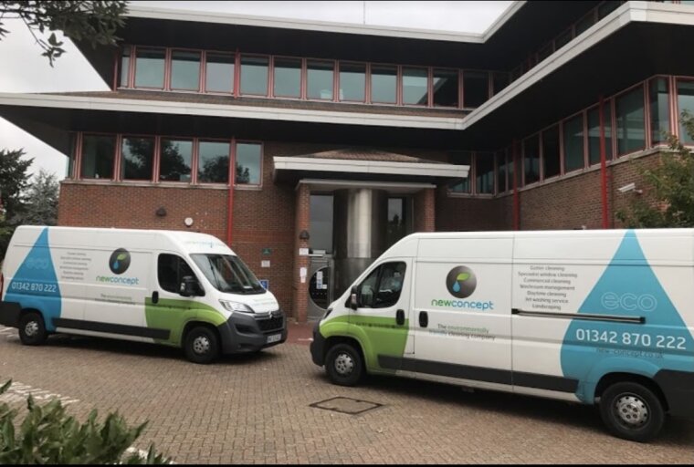 New Concept vans parked outside office